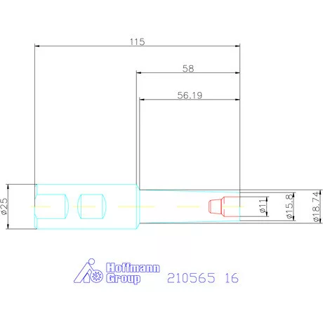 Garant Befogó, kúpos, belső hűtés nélkül 16 mm