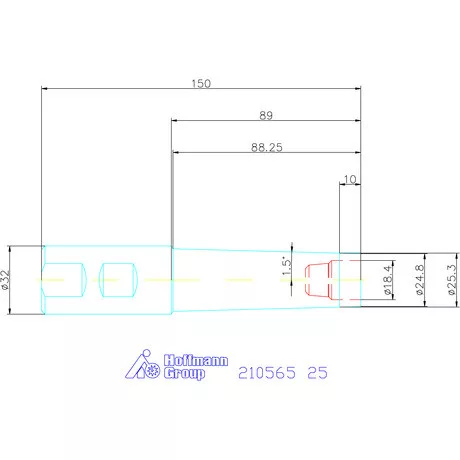 Garant Befogó, kúpos, belső hűtés nélkül 25 mm