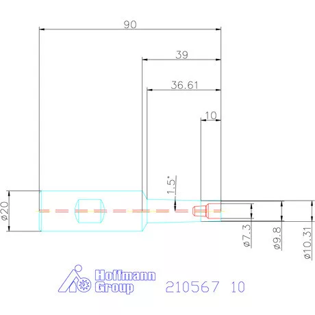 Garant Kúpos befogó belső hűtéssel 10 mm