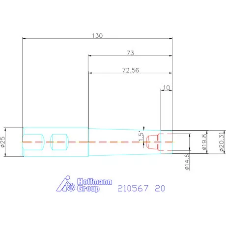 Garant Kúpos befogó belső hűtéssel 20 mm