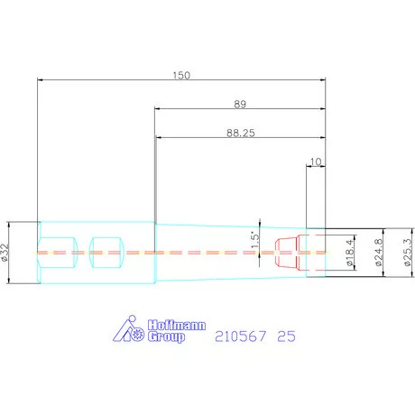 Garant Kúpos befogó belső hűtéssel 25 mm