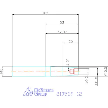 Garant VHM kúpos befogó, rövid 12 mm