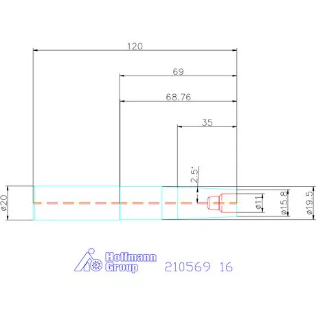 Garant VHM kúpos befogó, rövid 16 mm