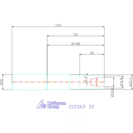 Garant VHM kúpos befogó, rövid 20 mm