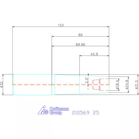 Garant VHM kúpos befogó, rövid 25 mm