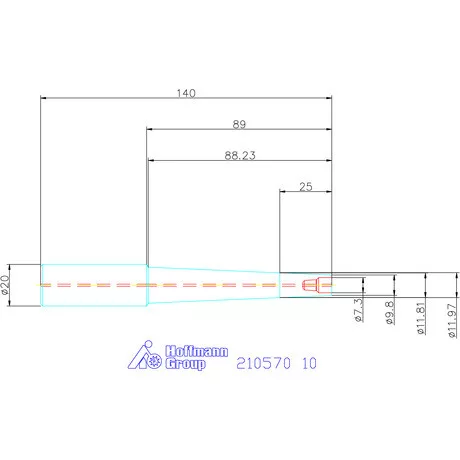 Garant VHM kúpos befogó, hosszú 10 mm