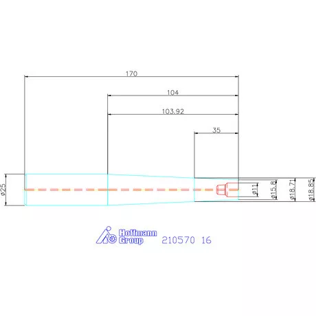 Garant VHM kúpos befogó, hosszú 16 mm
