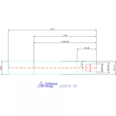 Garant VHM kúpos befogó, hosszú 25 mm