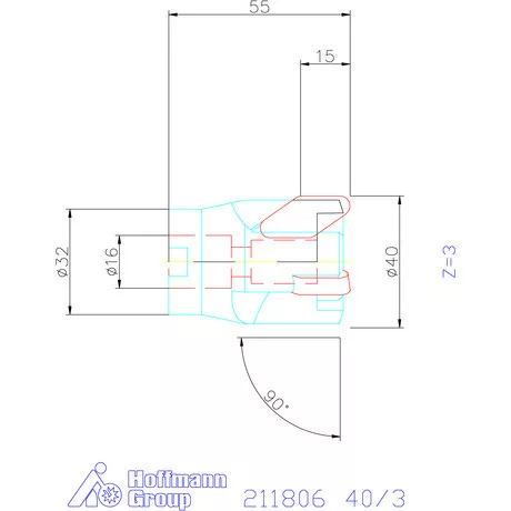 Garant Üregmaró 90° 40/3 mm