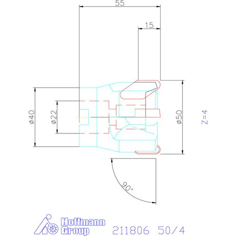 Garant Üregmaró 90° 50/4 mm