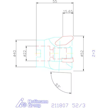 Garant Üregmaró 93° 52/3 mm