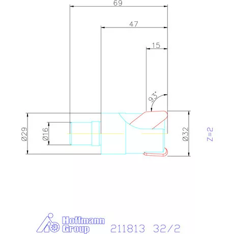 Garant Üregmaró 93° 32/2 mm