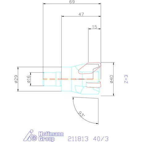 Garant Üregmaró 93° 40/3 mm