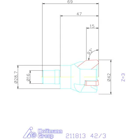 Garant Üregmaró 93° 42/3 mm