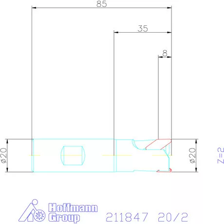 Garant Üregmaró 90° 20/2 mm