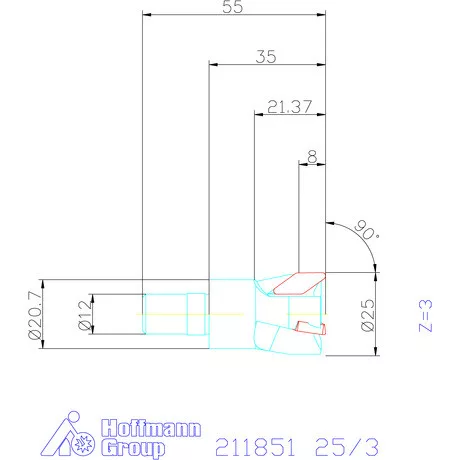 Garant Üregmaró 90° 25/3 mm