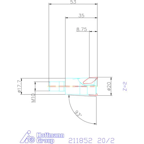 Garant Üregmaró 93° 20/2 mm