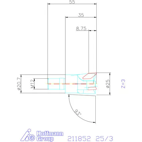 Garant Üregmaró 93° 25/3 mm