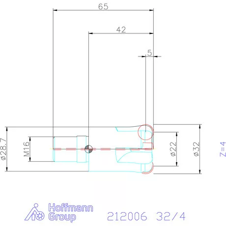 Garant Másoló- és síkmaró indexálással 32/4 mm