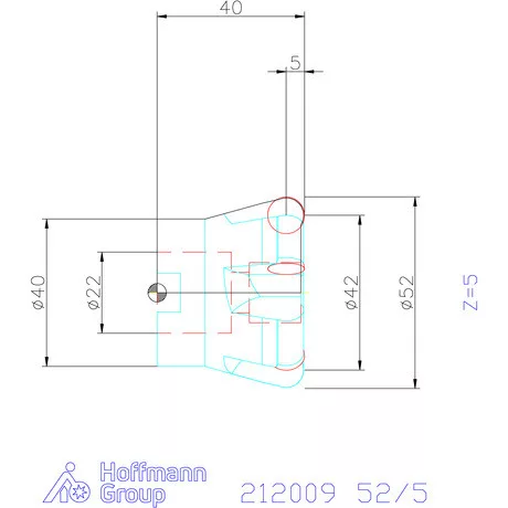 Garant Másoló- és síkmaró indexálással 52/5 mm