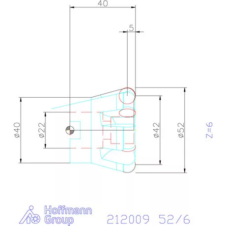 Garant Másoló- és síkmaró indexálással 52/6 mm