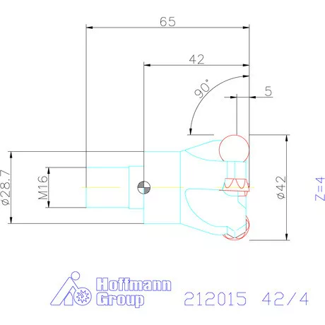 Garant Másoló- és síkmaró indexálással 42/4 mm