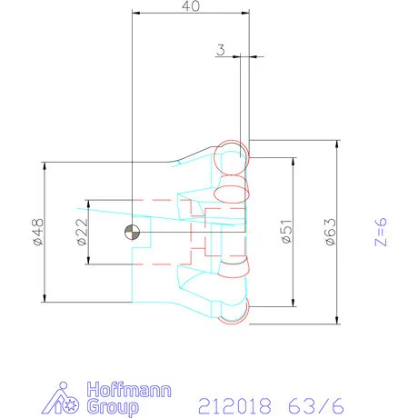 Garant Másoló- és síkmaró indexálással 63/6 mm