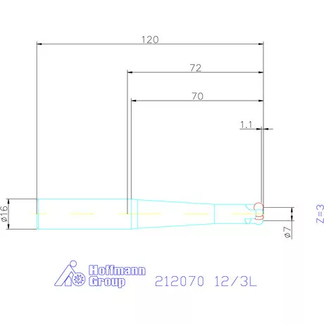 Garant Másolómaró 0° negatív 12/3L mm