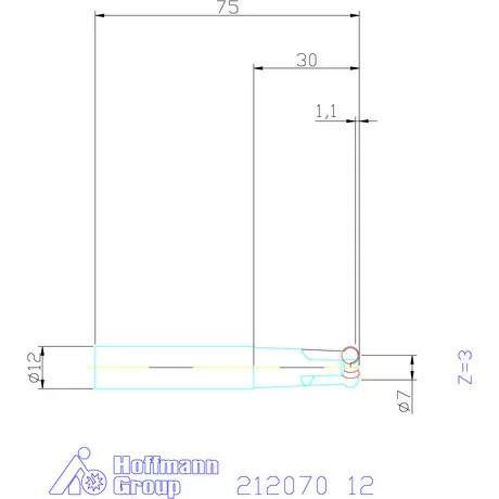Garant Másolómaró 0° negatív 12 mm