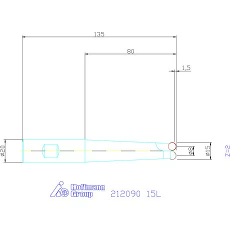Garant Másolómaró 0° negatív 15L mm