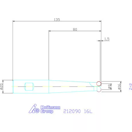 Garant Másolómaró 0° negatív 16L mm