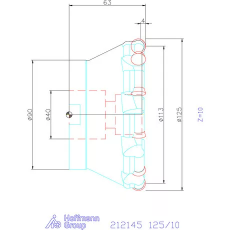 Garant Másolómaró 0° negatív 125/10 mm