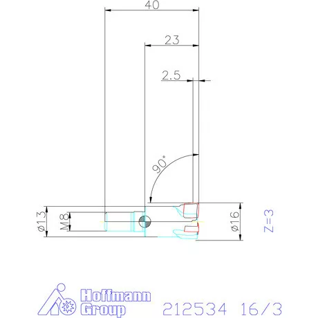 Garant Simító maró 16/3 mm