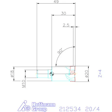 Garant Simító maró 20/4 mm