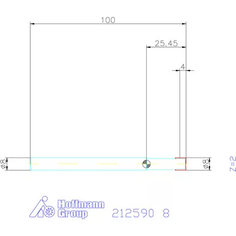 Garant VHM másolómaró hosszú 8 mm