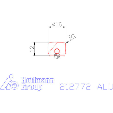 Marólapka ⌀ 16 mm tompa kúpos ALU