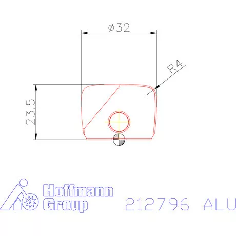 Marólapka ⌀ 32 mm tompa kúpos ALU