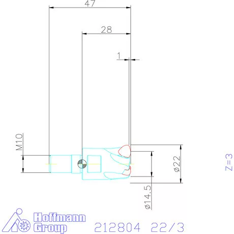 Garant Garant Power Q nagy előtolású maró 22/3 mm