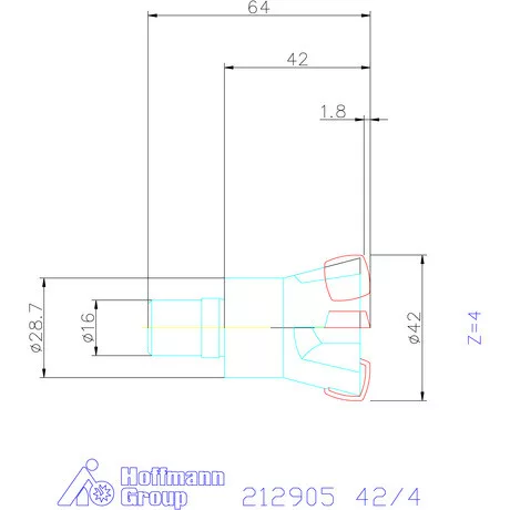 Garant Feedking nagy előtolású maró 42/4 mm