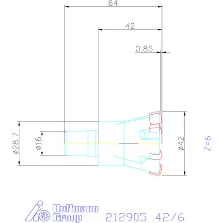 Garant Feedking nagy előtolású maró 42/6 mm