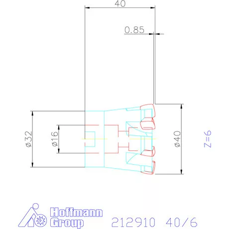 Garant Feedking nagy előtolású maró 40/6 mm