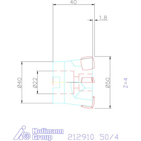 Garant Feedking nagy előtolású maró 50/4 mm