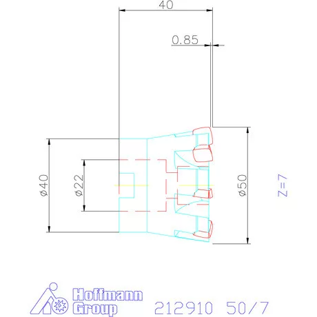 Garant Feedking nagy előtolású maró 50/7 mm