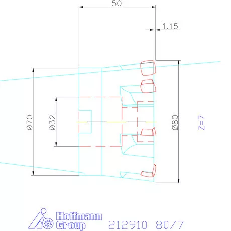 Garant Feedking nagy előtolású maró 80/7 mm