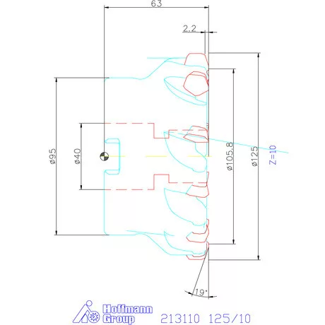 Garant Hi5 nagy előtolású maró 125/10 mm