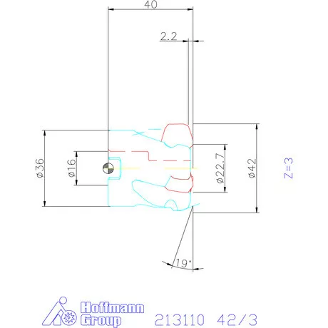 Garant Hi5 nagy előtolású maró 42/3 mm