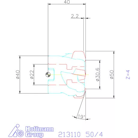 Garant Hi5 nagy előtolású maró 50/4 mm