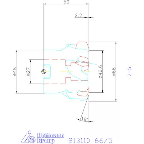 Garant Hi5 nagy előtolású maró 66/5 mm