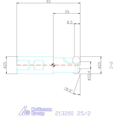 Garant Hi5 nagy előtolású maró 25/2 mm