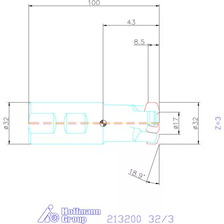 Garant Hi5 nagy előtolású maró 32/3 mm